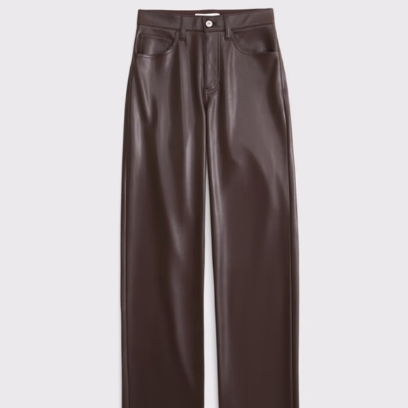 Abercrombie & Fitch Pants - High Rise 90s Relaxed Vegan Leather Pant